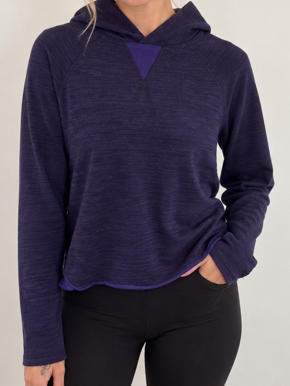Lululemon Pull Me Over Hoodie Size 6 | Purple Cotton Lyocell Spandex Gym Sweater